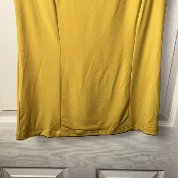 Carmen Mustard Yellow Short Sleeve Square Neck Pullover Blouse Size Small - Picture 4 of 8